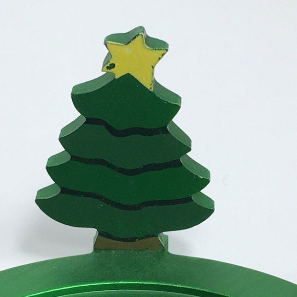 Christmas NOEL Decorative Stacking Drink Coasters Santa Tree Reindeer Tree Metal - Picture 5 of 12